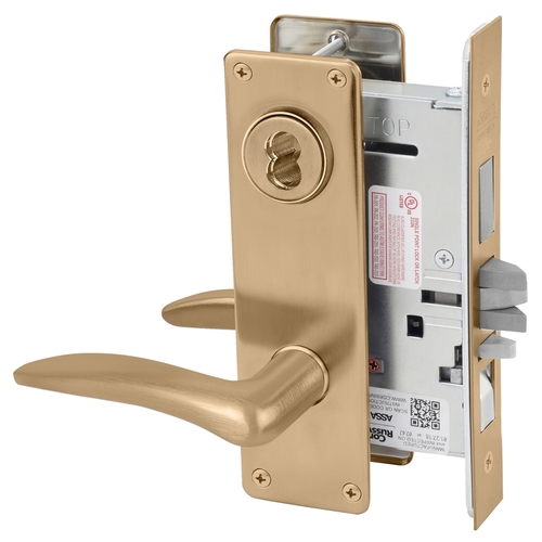 Mortise Lock Satin Bronze Clear Coated