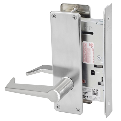 ML2070 Mortise Full Dummy Lever Trim, Satin Chrome