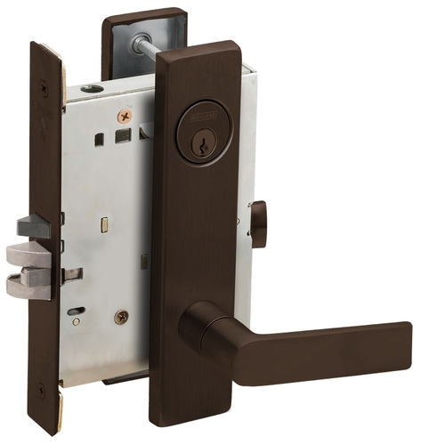 Mortise Lock Dark Oxidized Satin Bronze Oil Rubbed