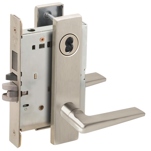 Lock Mortise Lock Satin Nickel Plated Clear Coated