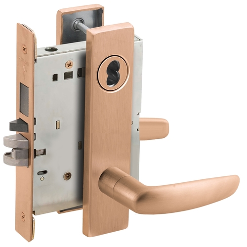 Lock Mortise Lock Satin Bronze Clear Coated