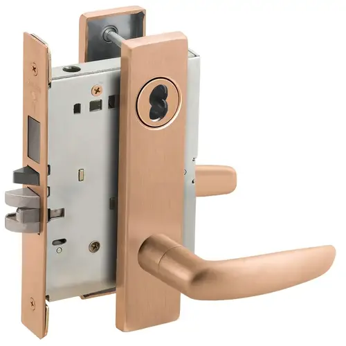 Mortise Lock Satin Bronze Clear Coated