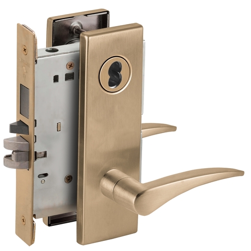 Mortise Lock Satin Brass Blackened Satin Relieved Clear Coated