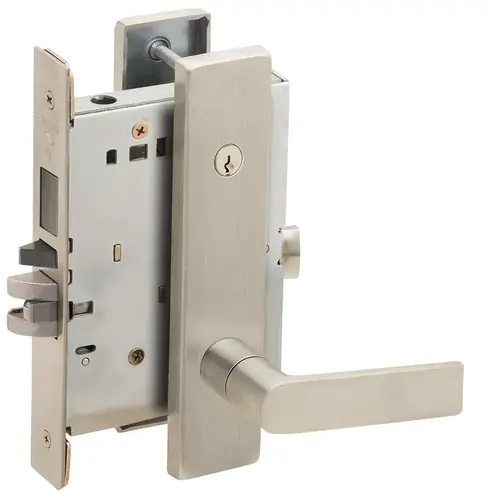 Lock Mortise Lock Satin Nickel Plated Clear Coated