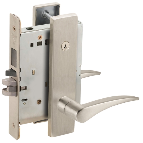 Lock Mortise Lock Satin Nickel Plated Clear Coated