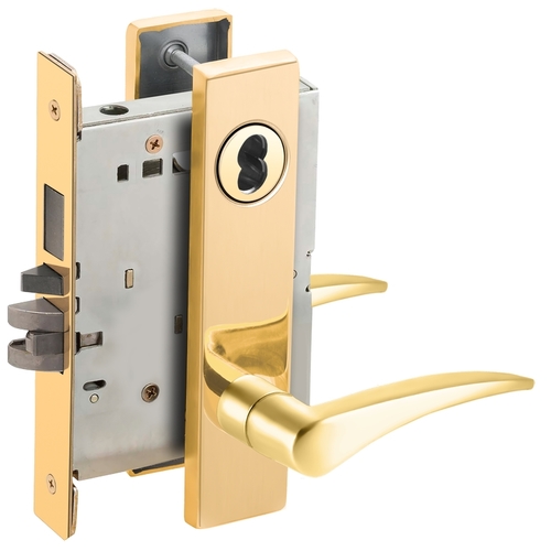 Mortise Lock Bright Brass