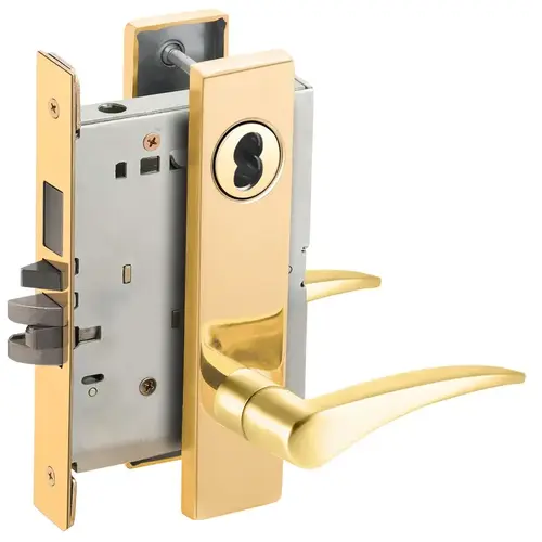 Lock Mortise Lock Bright Brass