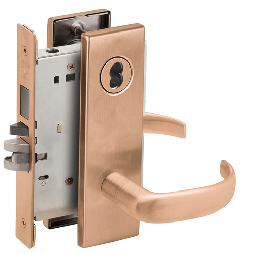 Lock Mortise Lock Satin Bronze Clear Coated