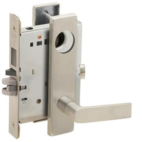 Lock Mortise Lock Satin Nickel Plated Clear Coated