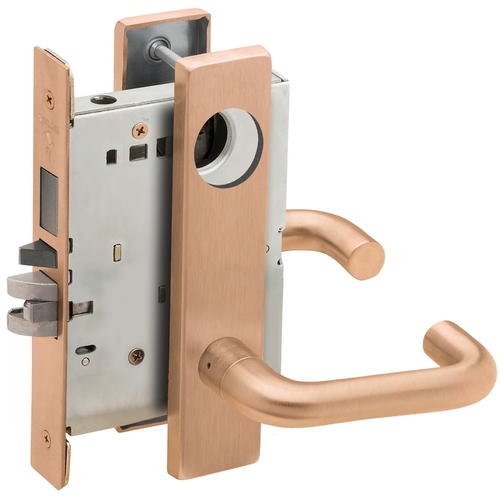 Lock Mortise Lock Satin Bronze Clear Coated