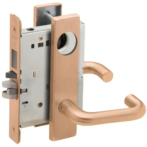 Lock Mortise Lock Satin Bronze Clear Coated