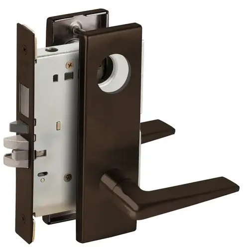 Lock Mortise Lock Dark Oxidized Satin Bronze Oil Rubbed