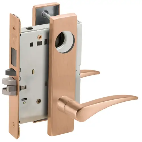 Lock Mortise Lock Satin Bronze Clear Coated