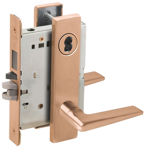 Lock Mortise Lock Satin Bronze Clear Coated