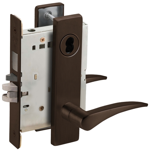 Lock Mortise Lock Dark Oxidized Satin Bronze Oil Rubbed