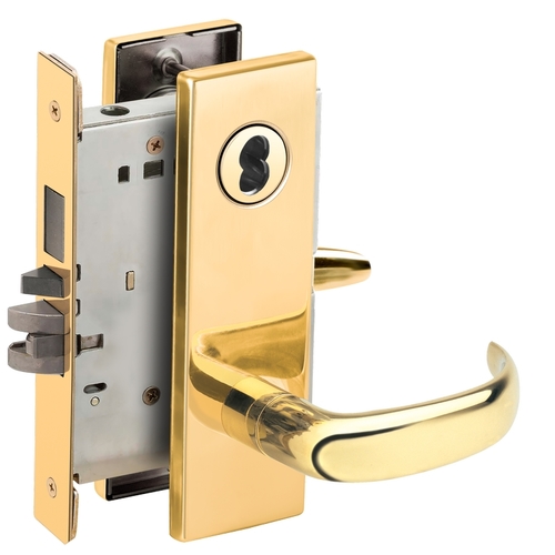 Mortise Lock Bright Brass