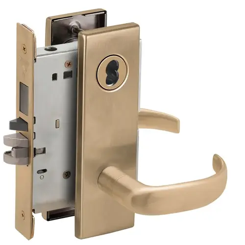 Lock Mortise Lock Satin Brass Blackened Satin Relieved Clear Coated