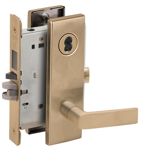 Lock Mortise Lock Satin Brass Blackened Satin Relieved Clear Coated