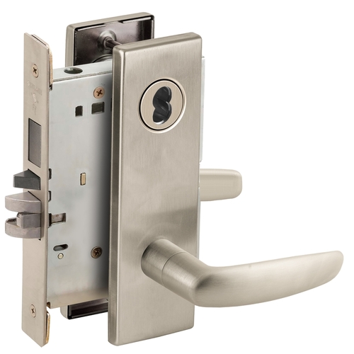 Lock Mortise Lock Satin Nickel Plated Clear Coated