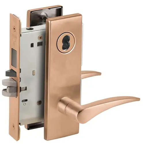 Lock Mortise Lock Satin Bronze Clear Coated