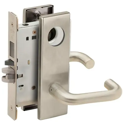 Mortise Lock Satin Nickel Plated Clear Coated