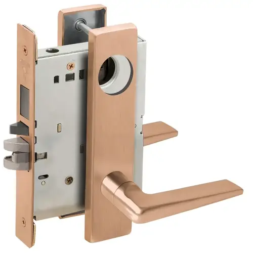 Lock Mortise Lock Satin Bronze Clear Coated