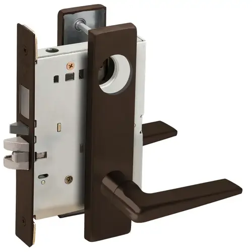 Lock Mortise Lock Dark Oxidized Satin Bronze Oil Rubbed