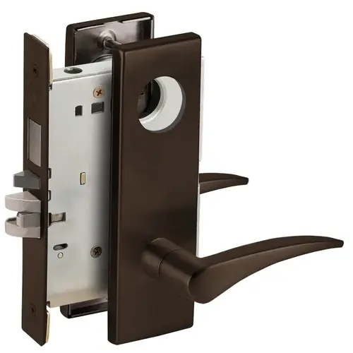 Lock Mortise Lock Dark Oxidized Satin Bronze Oil Rubbed