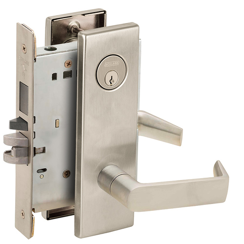 Mortise Lock Satin Nickel Plated Clear Coated