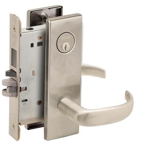 Mortise Lock Satin Nickel Plated Clear Coated