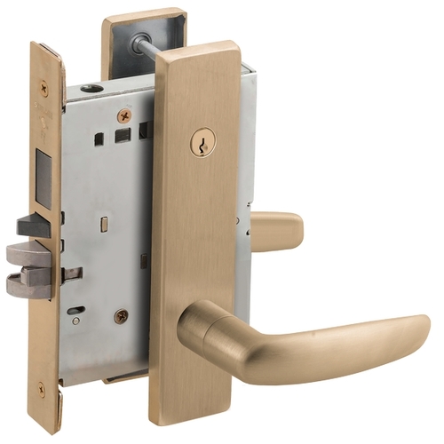 Lock Mortise Lock Satin Brass Blackened Satin Relieved Clear Coated