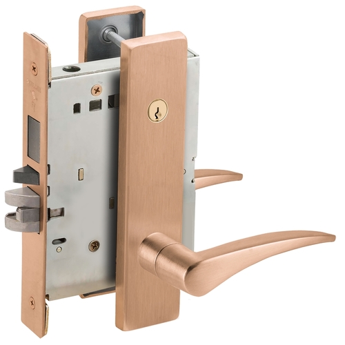 Lock Mortise Lock Satin Bronze Clear Coated