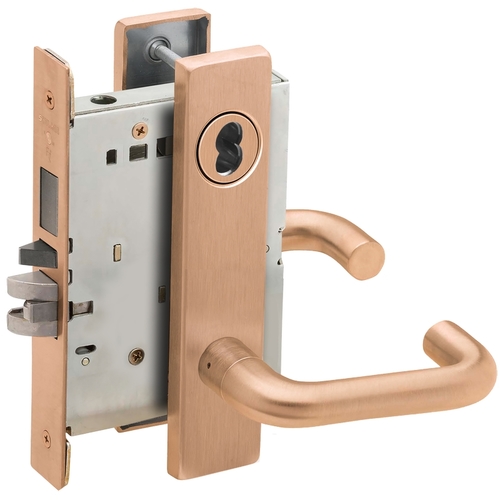 Lock Mortise Lock Satin Bronze Clear Coated