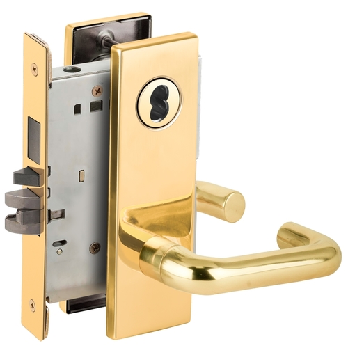 Mortise Lock Bright Brass