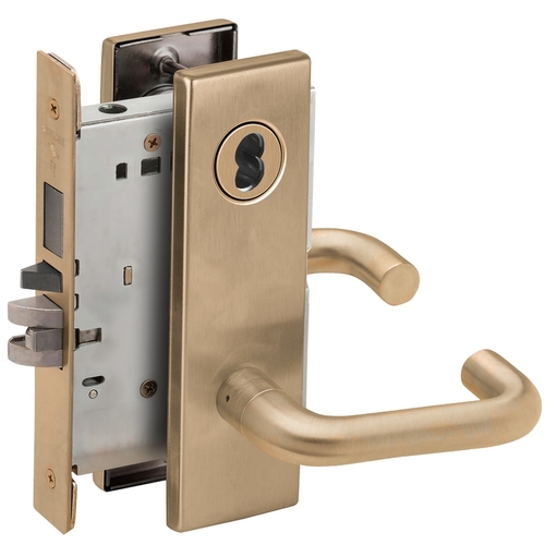 Lock Mortise Lock Satin Brass Blackened Satin Relieved Clear Coated