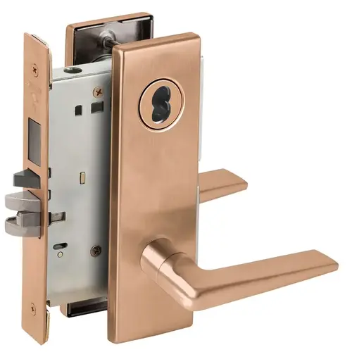 Lock Mortise Lock Satin Bronze Clear Coated