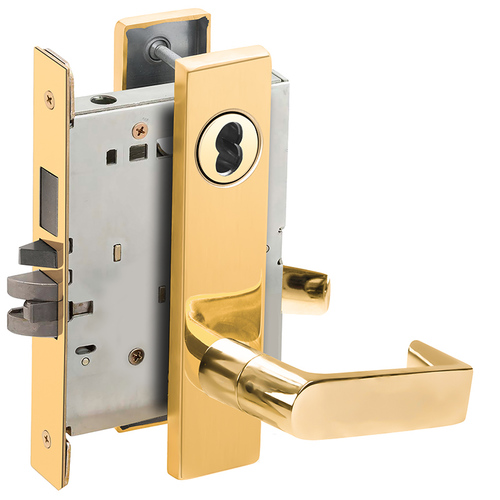 Mortise Lock Bright Brass