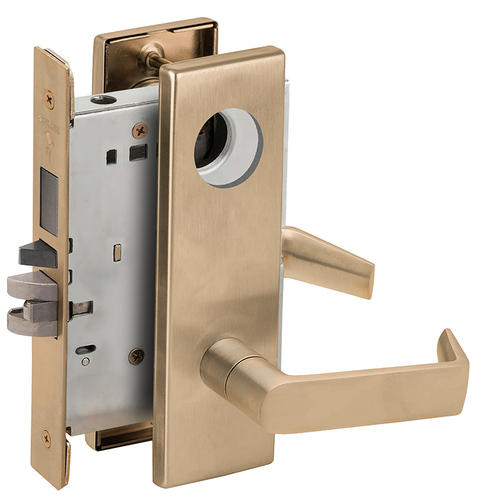 Mortise Lock Satin Brass Blackened Satin Relieved Clear Coated