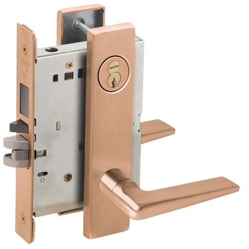 Lock Mortise Lock Satin Bronze Clear Coated