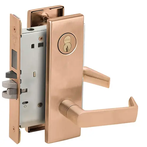 Lock Mortise Lock Satin Bronze Clear Coated