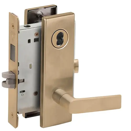 Lock Mortise Lock Satin Brass Blackened Satin Relieved Clear Coated