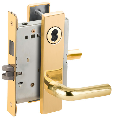 Lock Mortise Lock Bright Brass