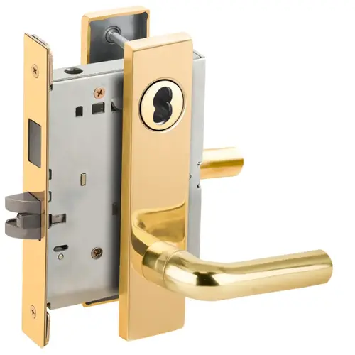 Lock Mortise Lock Bright Brass