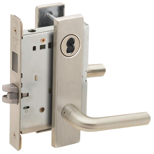 Lock Mortise Lock Satin Nickel Plated Clear Coated