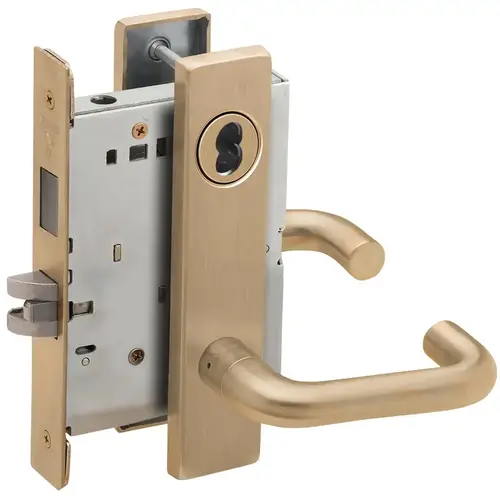 Lock Mortise Lock Satin Brass Blackened Satin Relieved Clear Coated