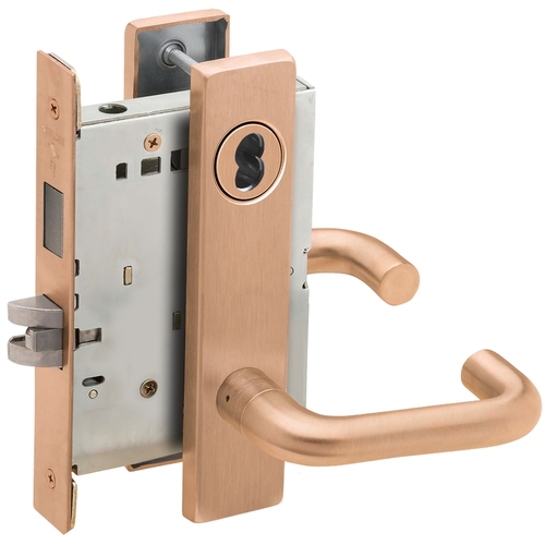 Lock Mortise Lock Satin Bronze Clear Coated