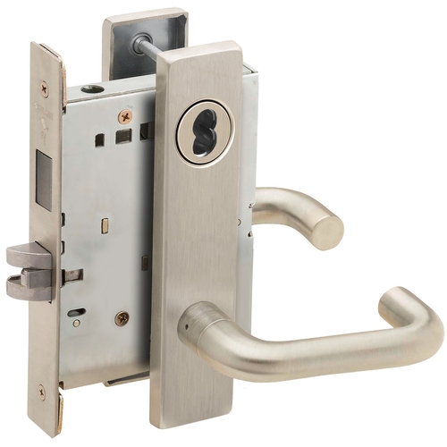 Lock Mortise Lock Satin Nickel Plated Clear Coated