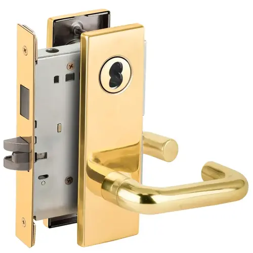 Mortise Lock Bright Brass