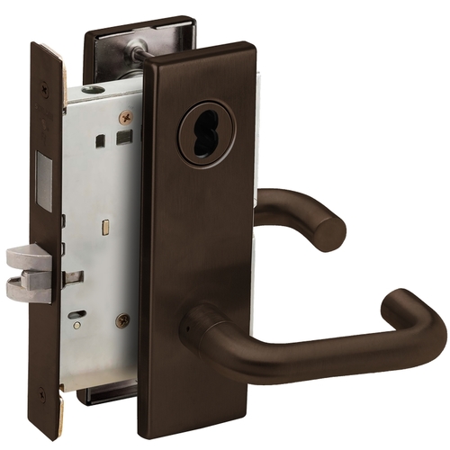 Lock Mortise Lock Dark Oxidized Satin Bronze Oil Rubbed