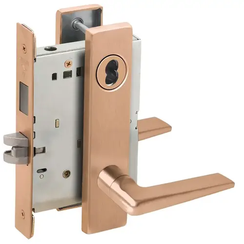 Lock Mortise Lock Satin Bronze Clear Coated